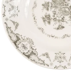 Assiette creuse en faïence gris d23cm - clothilde
