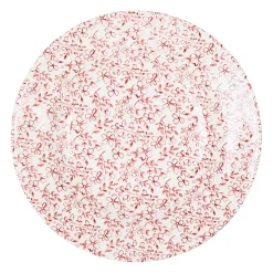 Assiette creuse en faïence bordeaux d23cm - p'tites fleurs