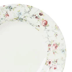 Assiette creuse en faïence multicolore d23cm - fleurs champs