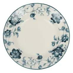 Assiette creuse en faïence bleu d23cm - Margaux