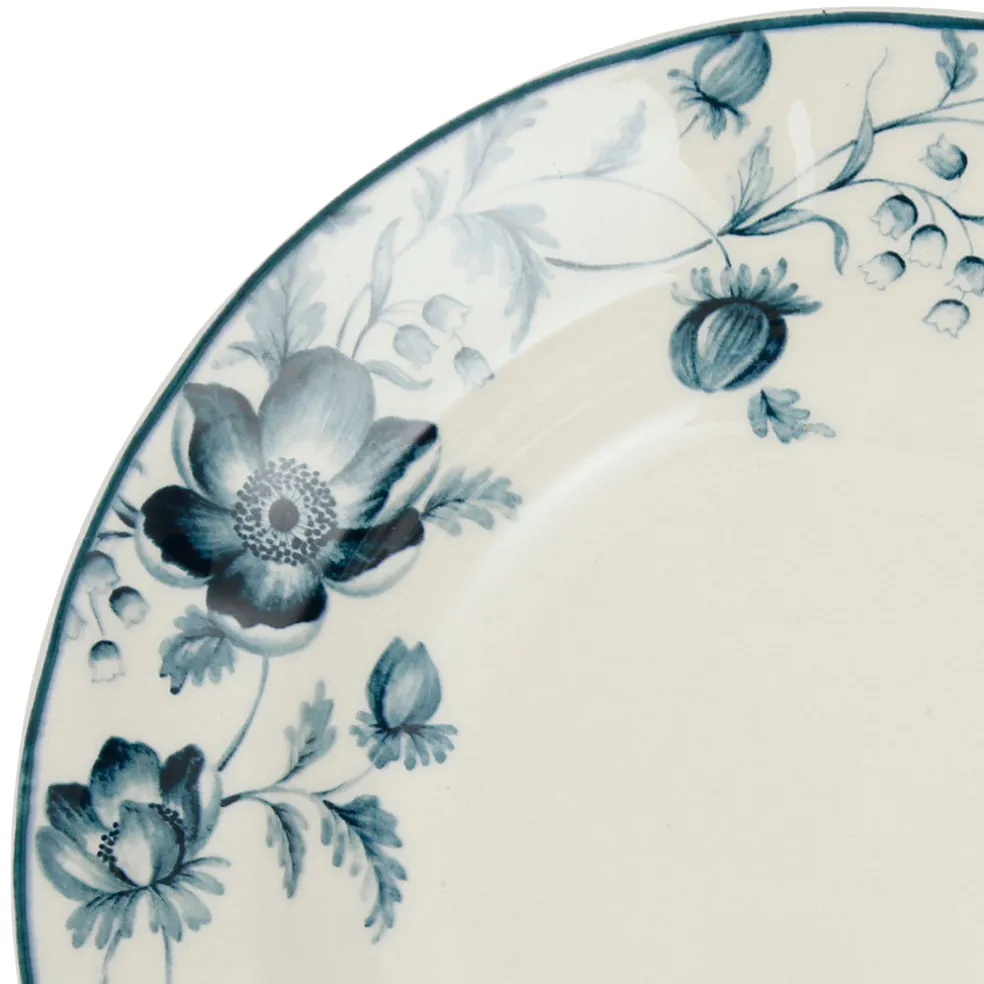 Assiette creuse en faïence bleu d23cm - Margaux