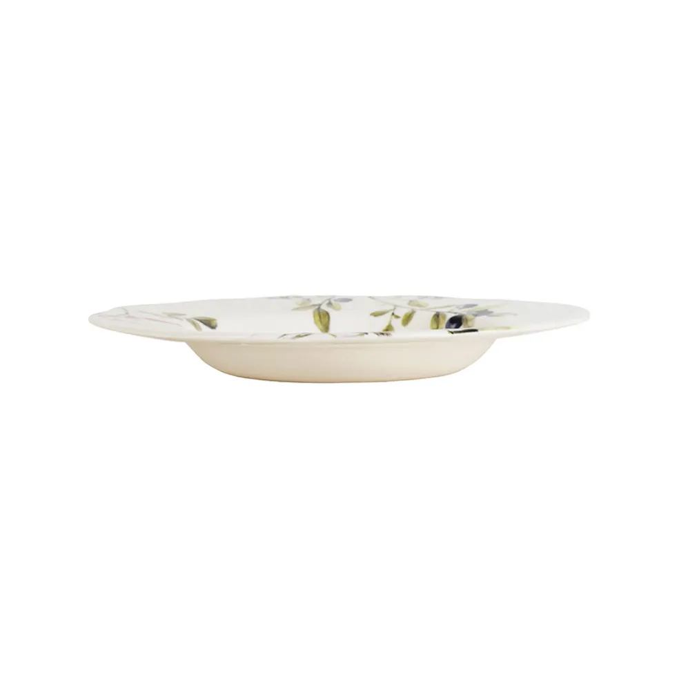Assiette creuse en faïence blanche d22.9cm - Meredith