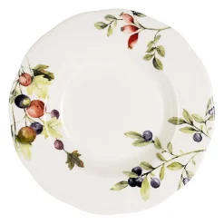 Assiette creuse en faïence blanche d22.9cm - Meredith