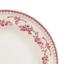 Assiette creuse en faïence bordeaux d23cm - faustine