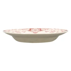 Assiette creuse en faience bordeaux d22cm - clothilde