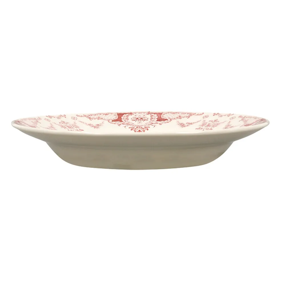 Assiette creuse en faience bordeaux d22cm - clothilde