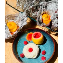 Assiette creuse en grès bleu d19cm - Volga