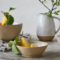 Assiette creuse en grès blanc d18cm - Jade