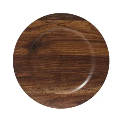 Assiette décorative effet bois d33cm