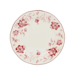 Assiette de dessert en faïence rouge d20cm - Margaux