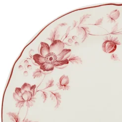 Assiette de dessert en faïence rouge d20cm - Margaux