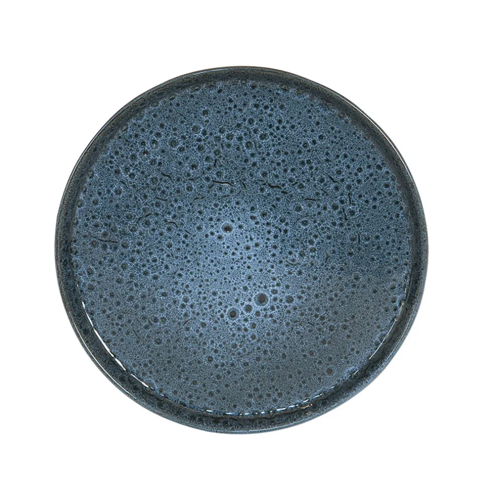 Assiette de dessert en grès bleu d20.5cm - Abysses
