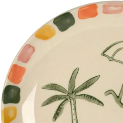 Assiette de dessert en grès multicolore d20.5cm - Dolce Vita