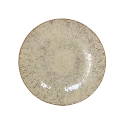 Assiette de dessert en grès brun d21cm - Akaris
