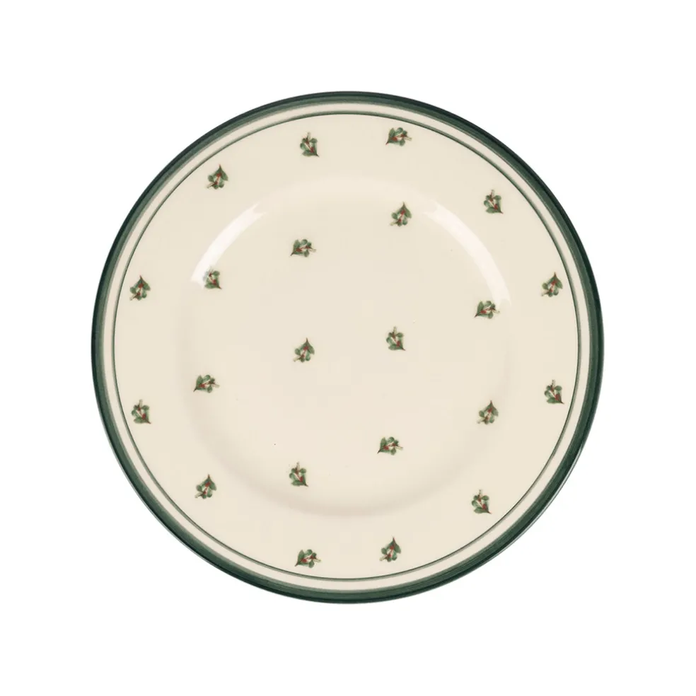 Assiette dessert en faïence vert foncé d22cm - Leonie