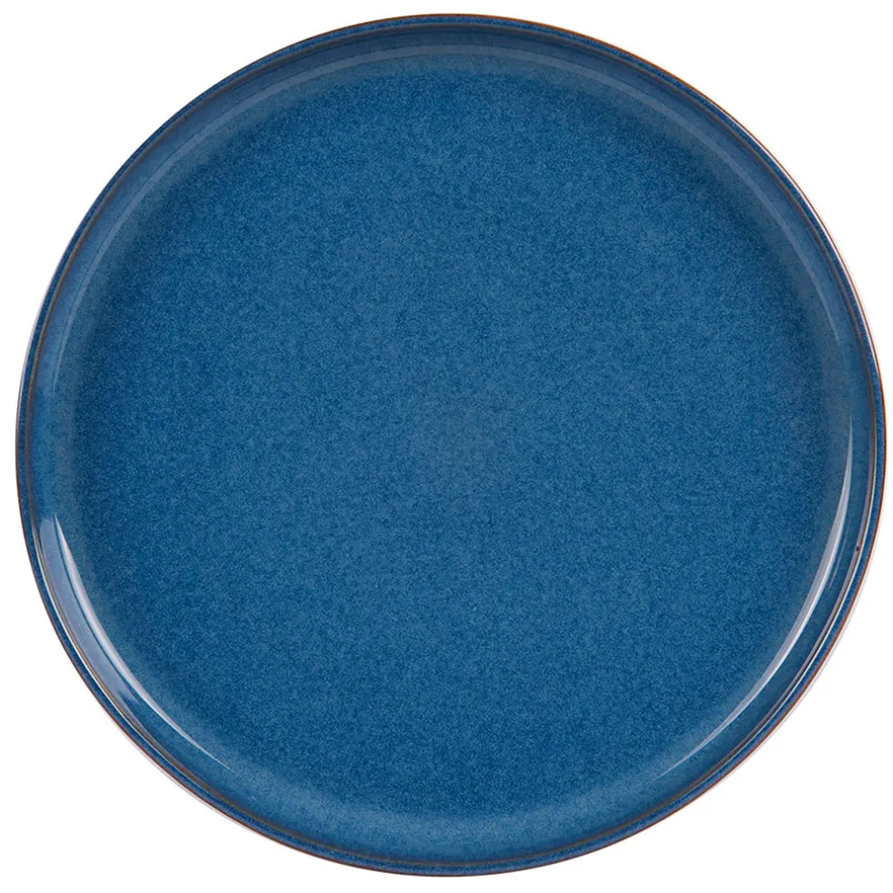 Assiette dessert en gres cobalt d22cm - uno