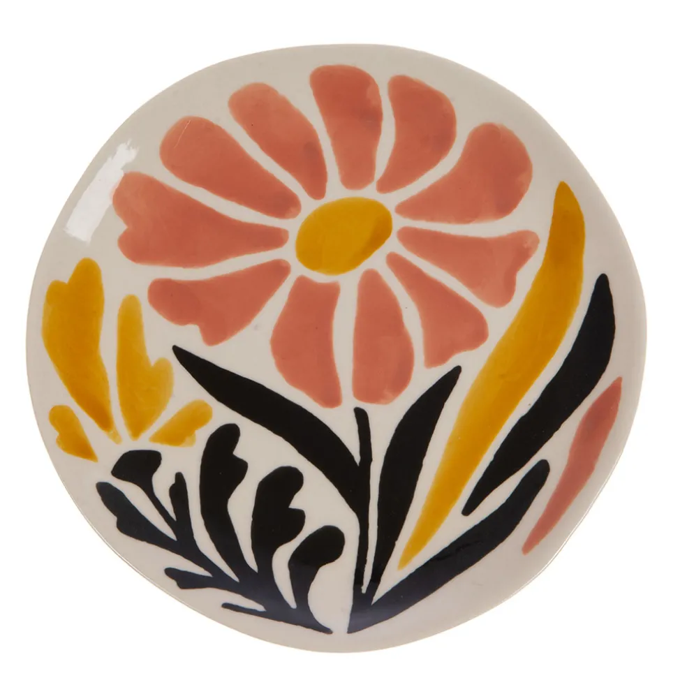 Assiette dessert en grès multicolore d20cm - Margot