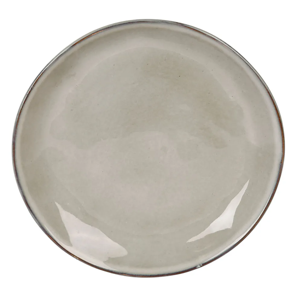 Assiette dessert en grès vert d20 cm - Nori