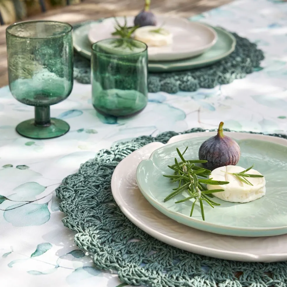 Assiette plate chou en grès blanc d27cm