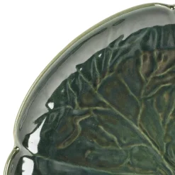 Assiette plate chou en grès vert d27cm