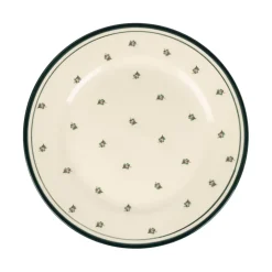 Assiette plate en faïence vert foncé d27cm - Leonie