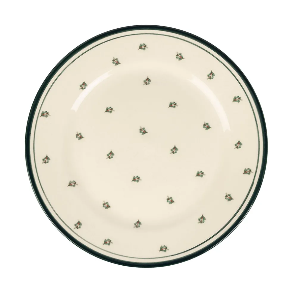 Assiette plate en faïence vert foncé d27cm - Leonie