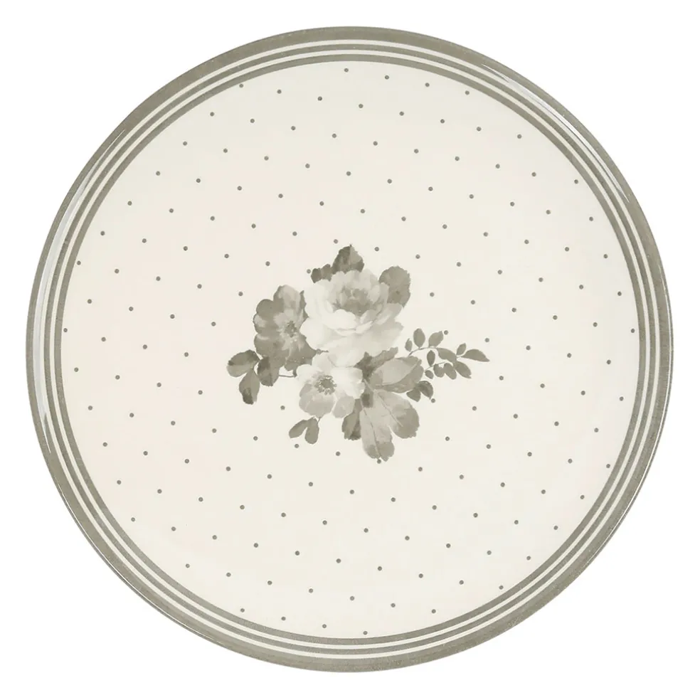 Assiette plate en faïence sauge d26cm - josephine