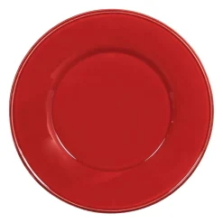 Assiette plate en faïence rouge d28.5cm - constance