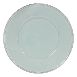 Assiette plate en faïence vert d'eau d28.5cm - constance
