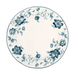 Assiette plate en faïence bleu d26cm - Margaux