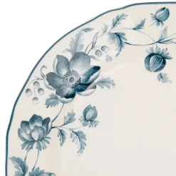 Assiette plate en faïence bleu d26cm - Margaux