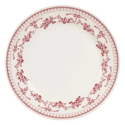 Assiette plate en faïence bordeaux d26cm - faustine