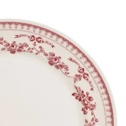 Assiette plate en faïence bordeaux d26cm - faustine