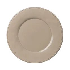 Assiette plate en faïence mastic d28.5cm - constance