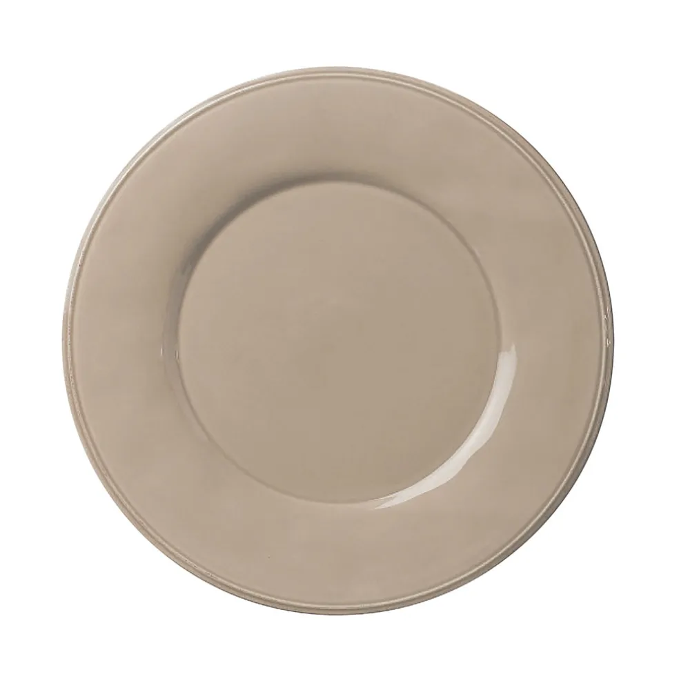 Assiette plate en faïence mastic d28.5cm - constance