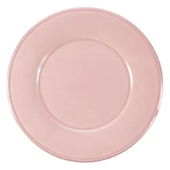 Assiette plate en faïence rose poudré d28.5cm - constance