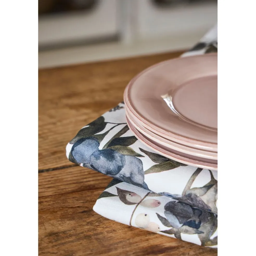 Assiette plate en faïence rose poudré d28.5cm - constance