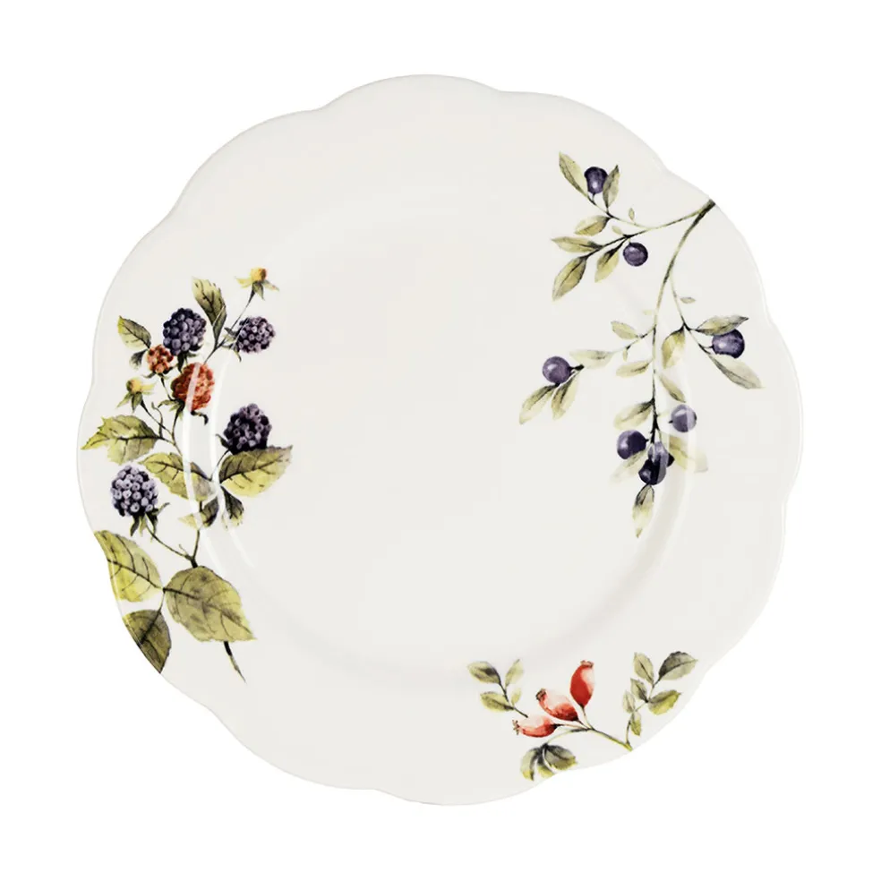 Assiette plate en faïence blanche d27cm - Meredith