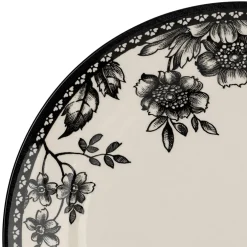 Assiette plate en faïence noir d26cm - Lison