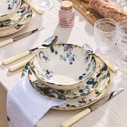 Assiette plate en faïence blanc d27.5cm - Garden