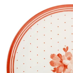 Assiette plate en faIence rouge antique d26cm - josephine