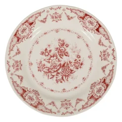Assiette plate en faience bordeaux d26cm - clothilde