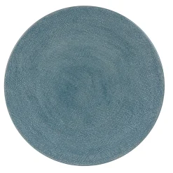 Assiette plate en gres bleu d27cm - vesuvio
