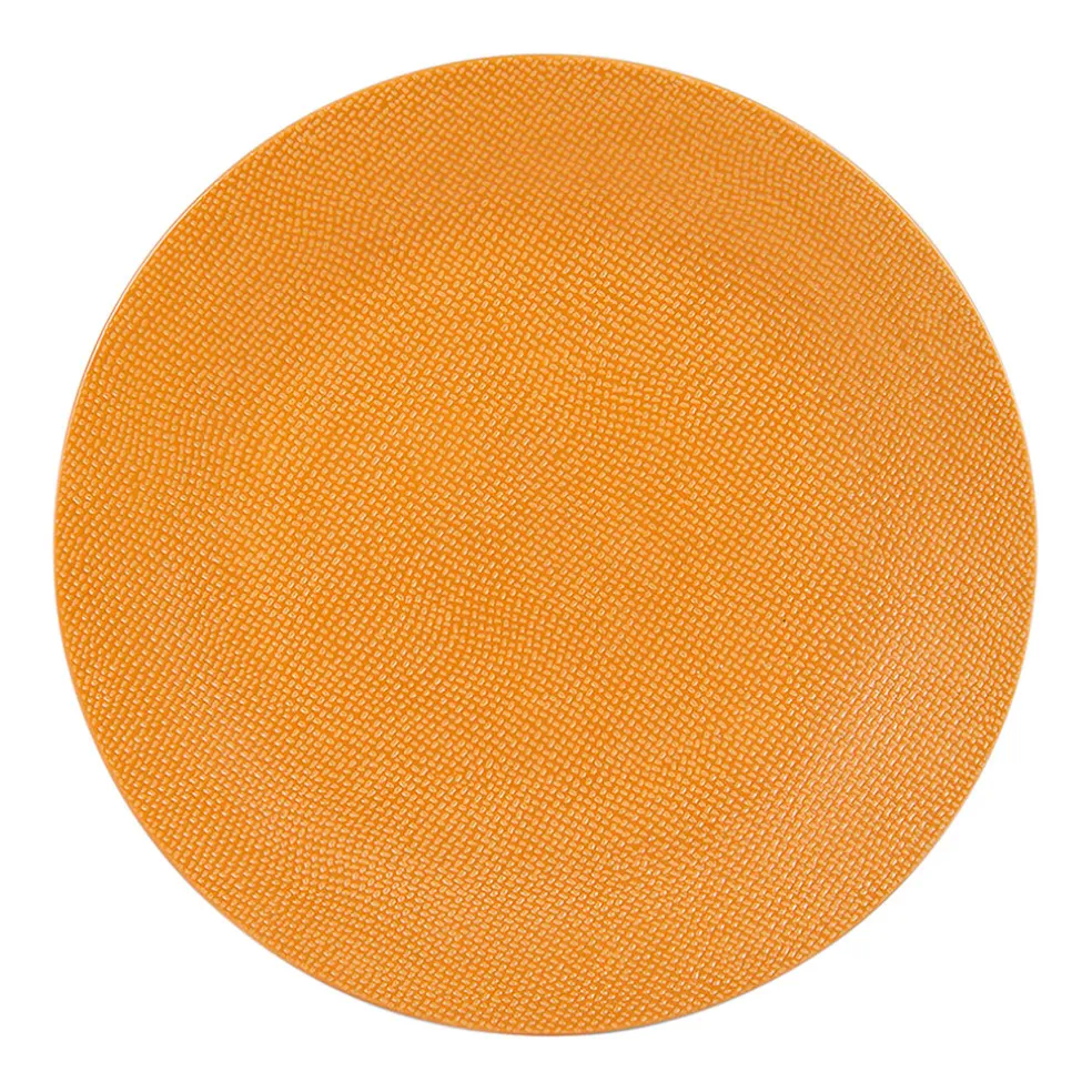 Assiette plate en gres safran d27cm - vesuvio
