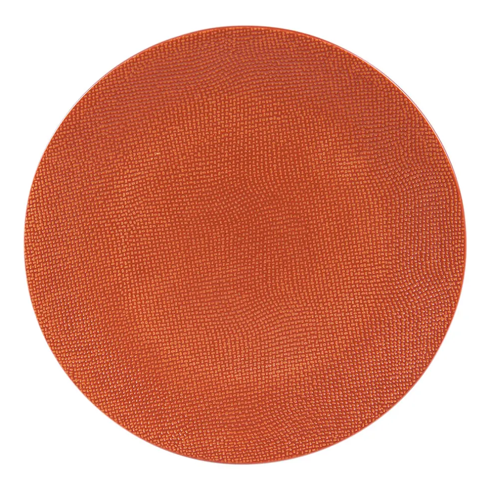 Assiette plate en gres terracotta d27cm - vesuvio