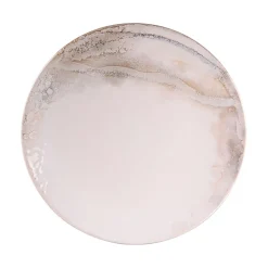 Assiette plate en grès blanc d27cm - mojave