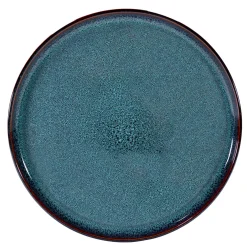 Assiette plate en grès bleu d27cm - Volga