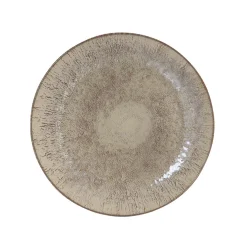 Assiette plate en grès brun d27cm - Akaris