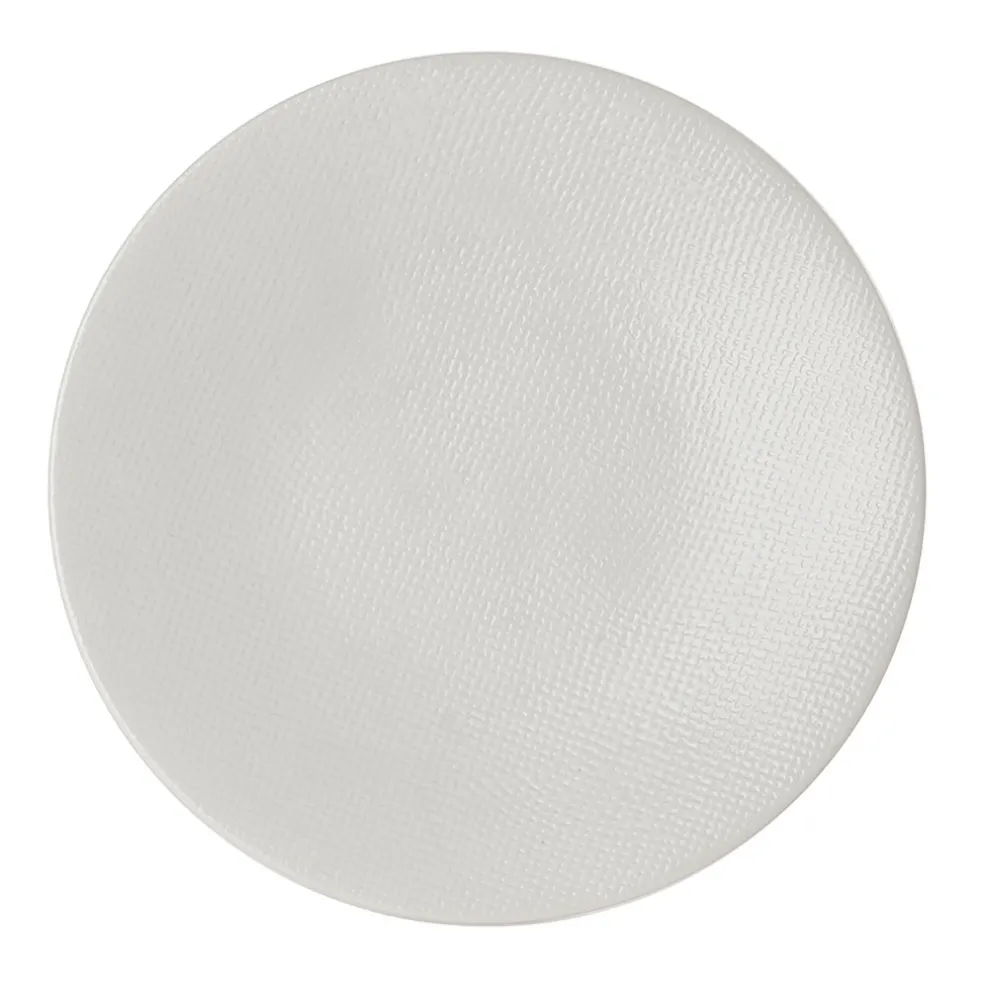 Assiette plate en grès crème d27cm - Vesuvio