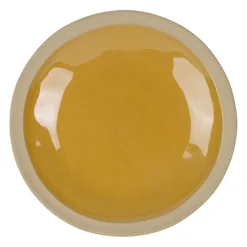 Assiette plate en grès curry d28cm - Jade